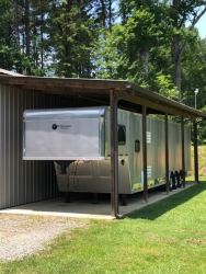 2014 Millennium Silver Enclosed Living Quarters Trailer